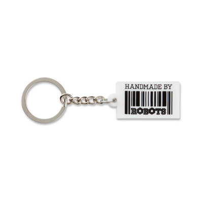 Handmade by Robots Barcode Tag Keychain