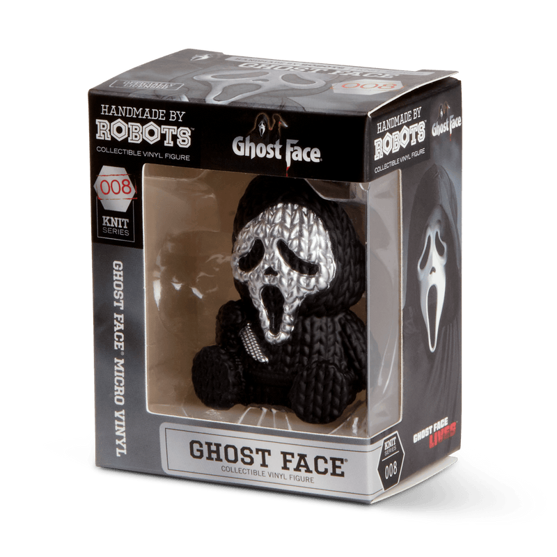 Metallic Silver Ghost Face Micro