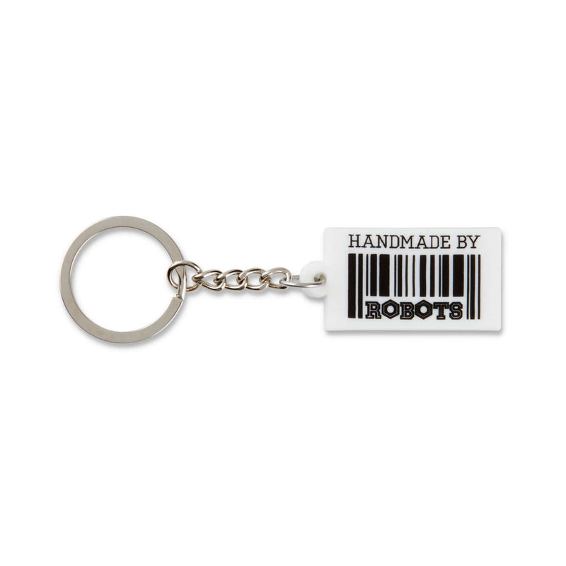 Handmade by Robots Barcode Tag Keychain